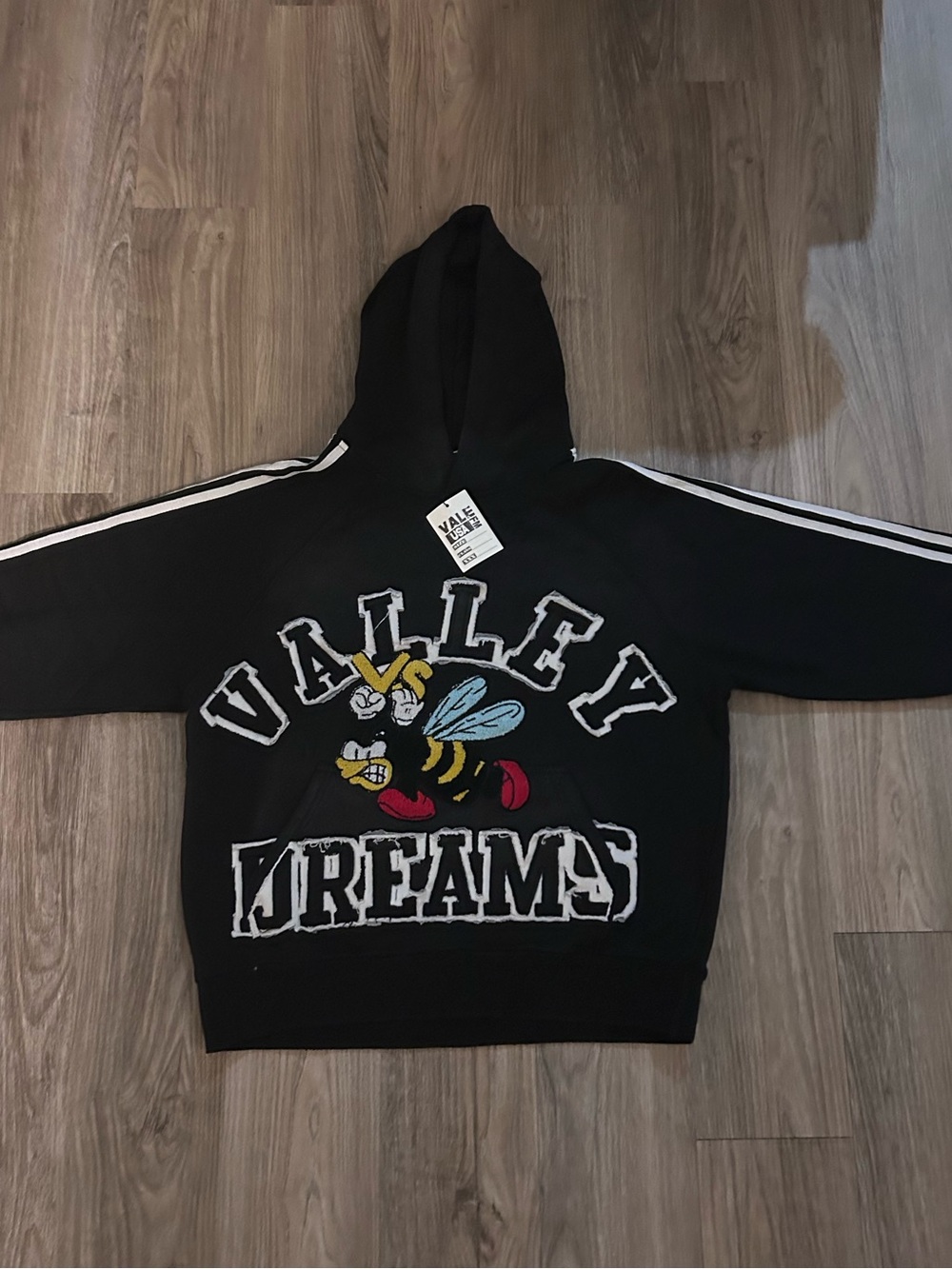 Black 'Valley Dreams' Graphic Hoodie